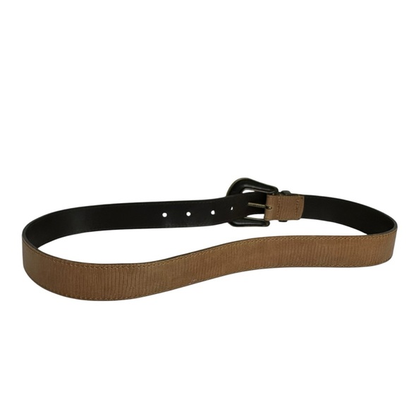 Berge Tan Leather Belt Size Small - Picture 4 of 7